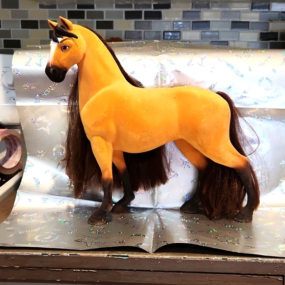 Spirit Other - Large DreamWorks Spirit Stallion of the Cimarron Flocked Velvet Horse s44